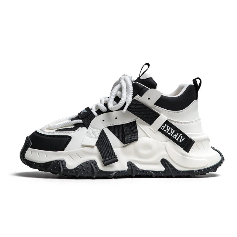 Spring Autumn New Exquisite Men's Casual Sneakers Fashion Trend Thick soled Height Increasing Breathable Outdoor Running Shoes