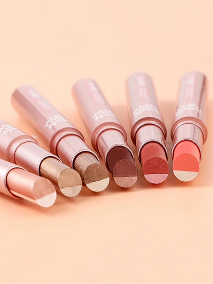 Gradient two-color eye shadow pen waterproof, sweat proof, not easy to smudge, pearlescent, fine shiny, lazy eye shadow...