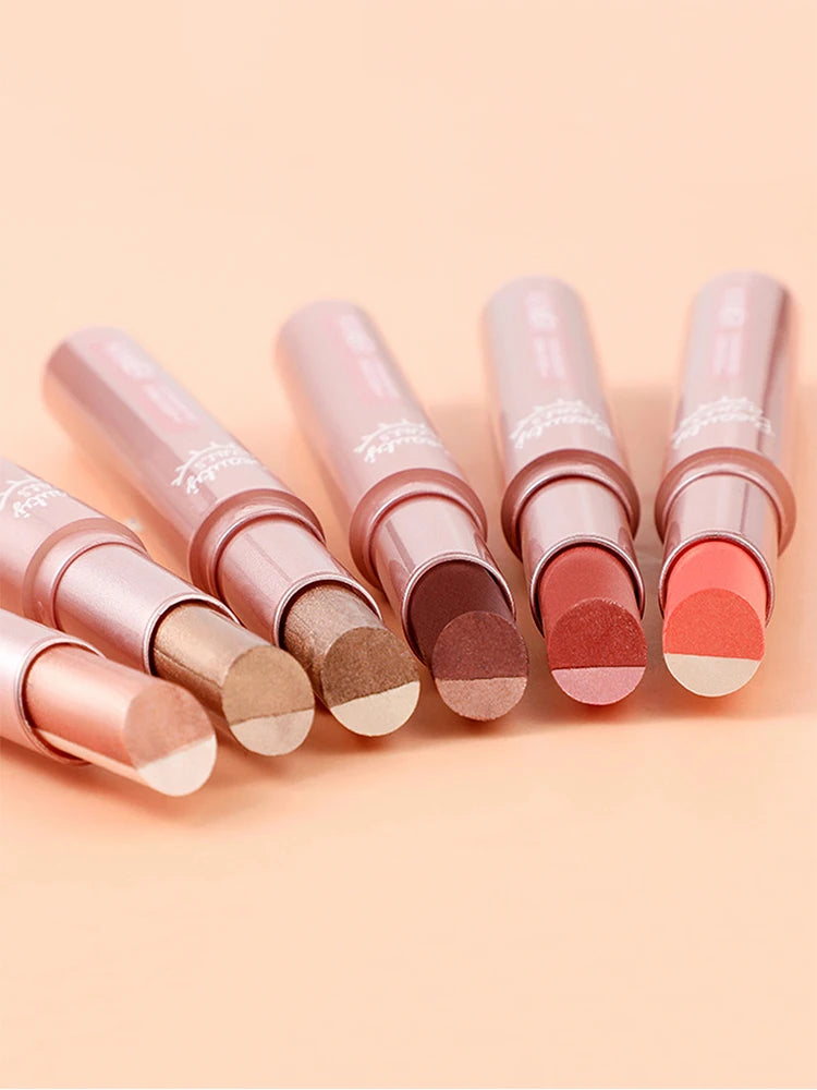 Gradient two-color eye shadow pen waterproof, sweat proof, not easy to smudge, pearlescent, fine shiny, lazy eye shadow...