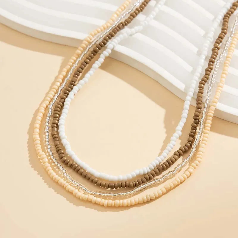 5Pcs/set Bohemian Coloful Rice Bead Waist Chain for Women Sexy Multilayer Elastic Beaded Belt Belly Chain Beach Body...
