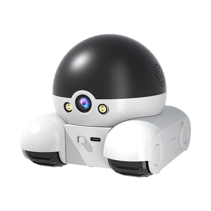 Dual lens, dual screen household 360 degree high-definition  robot monitoring vehicle intelligent camera