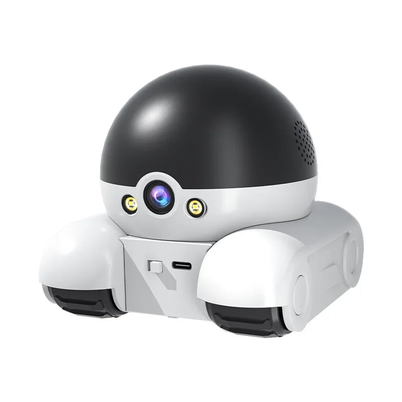 Dual lens, dual screen household 360 degree high-definition  robot monitoring vehicle intelligent camera
