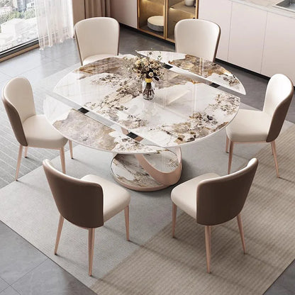 Nordic Extension Dining Table Oval Living Organiser Chair Dining Table Modern 6 Seater Muebles Para El Hogar Kitchen...