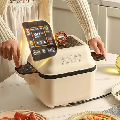 Automatic Cooking Robot Fully Automatic Rotating Stir Fry Smart Home Lazy Pot Fried Rice Machine Multifunctional 220V