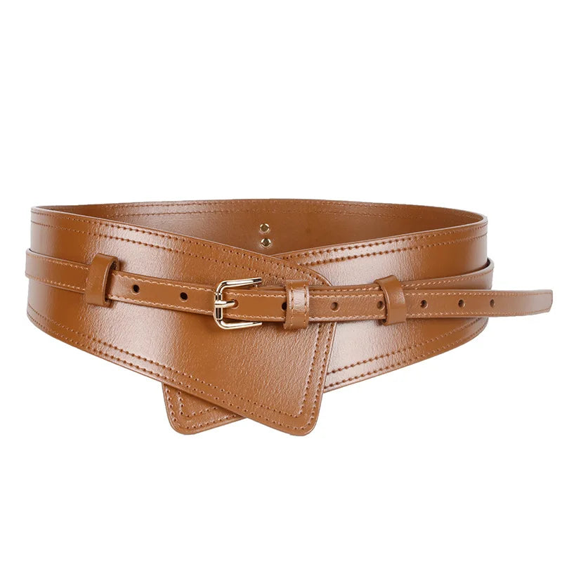 Real Leather Wide Waistband Fashion Versatile Decoration Waist Accessories Women's Waist Seal Dress Coat Pure Cowhide...