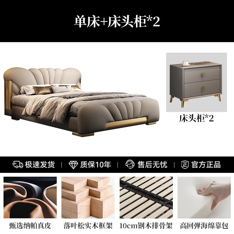 180x200cm luxury bed king size Base beds and frames living room cabinets double bed king size bed frames with head board