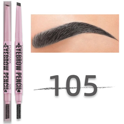 2 in 1 Professional Eyebrow Pencil Eye Makeup for Women 5 Colors Waterproof Long Lasting Eyebrow Brush Eye Brow Pen Cosmetic Gif