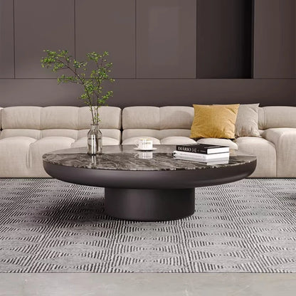 Italian Luxury Coffee Table Round Minimalist Living Room Aesthetic Coffee Table Service Simple Mesa Auxiliar Home Furniture