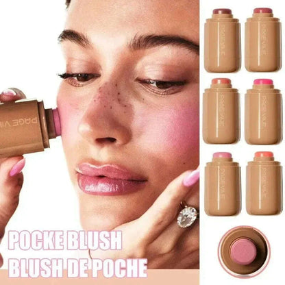 New2025 Blush Stick Cream PAGE VINE Pocket Lip Cheek Pocket Rouge Highlights to Brighten Natural Hydrating Korea Pink Cosmetics