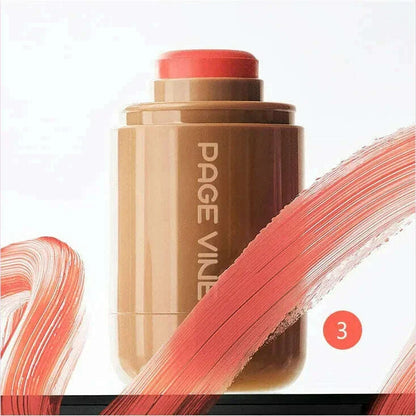 New2025 Blush Stick Cream PAGE VINE Pocket Lip Cheek Pocket Rouge Highlights to Brighten Natural Hydrating Korea Pink Cosmetics
