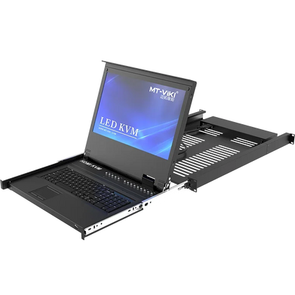 17.3" LED HDMI KVM Console 8 Port, MT-VIKI 1920*1080 Rackmount KVM Drawer for 1U 19" Server Rack,17.3 Inch LCD HDMI KVM Switch - Kimlud