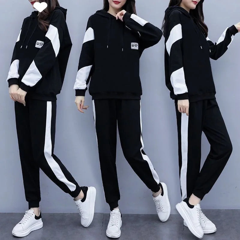Plus Size Casual Sportswear Set 200 Pounds Large Women's Fashionable Loose Two-Piece Suit Spring Autumn New Arrival |...