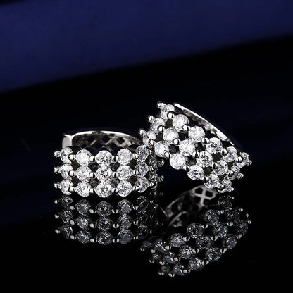 Wholesale Sweet Sapphire Earrings Jewelry Oval Shape Zircon Gemstone Stud Earrings Accessories Women Wedding Engagement...