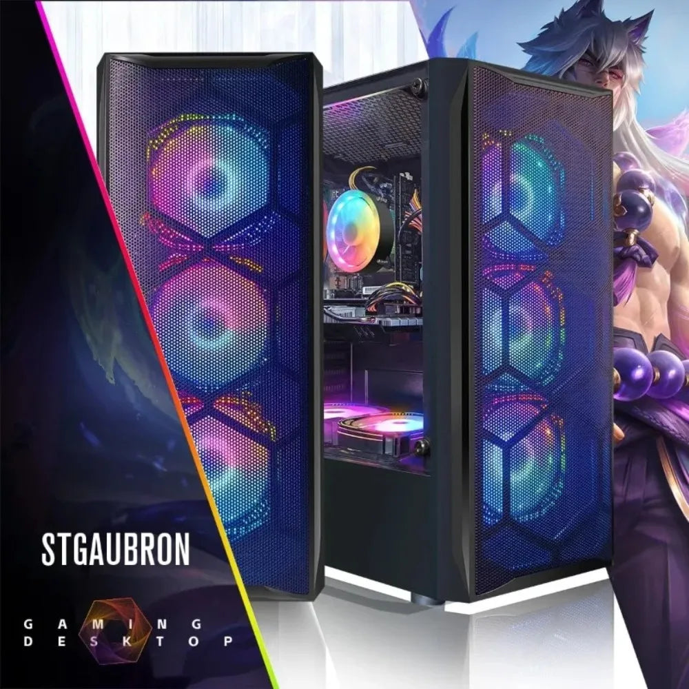 Radeon RX 580 8G GDDR5, Intel Core I7 Up To 3.9G, 16G RAM, 1T SSD, 600M WiFi, BT 5.0, RGB Fan X6, Windows 10 Home Towers - Kimlud