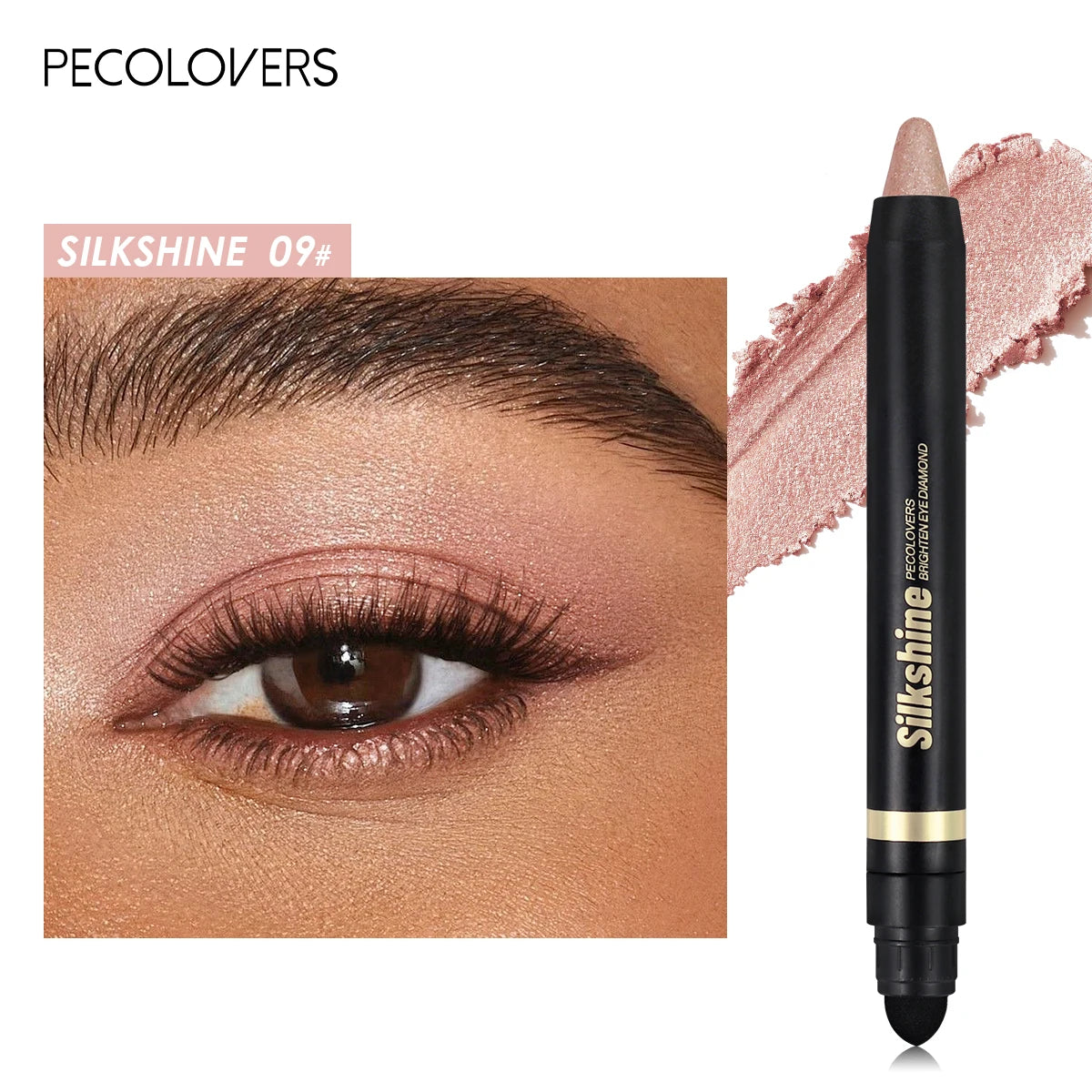 Metallic Glitter Eyeshadow Stick Matte Waterproof Shimmer Lying Silkworm Long Lasting High Gloss Pearlescent Eyeshadow Pen