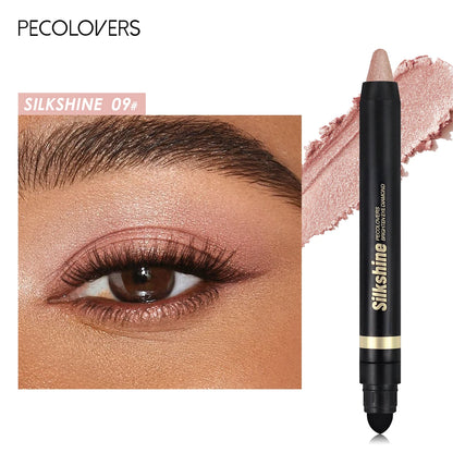 Metallic Glitter Eyeshadow Stick Matte Waterproof Shimmer Lying Silkworm Long Lasting High Gloss Pearlescent Eyeshadow Pen