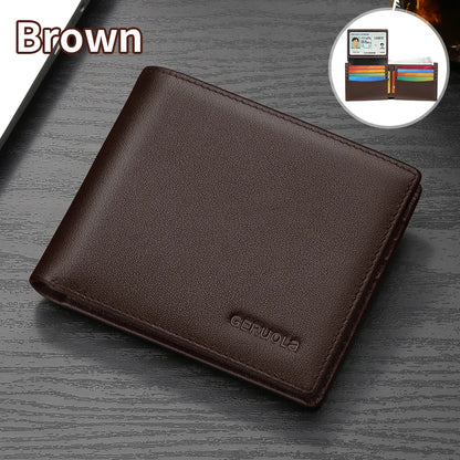 Men's Wallet 2025 New Arrival Genuine Leather Large Capacity Wallet Card Holder Integrated Ultra-Thin Wallet