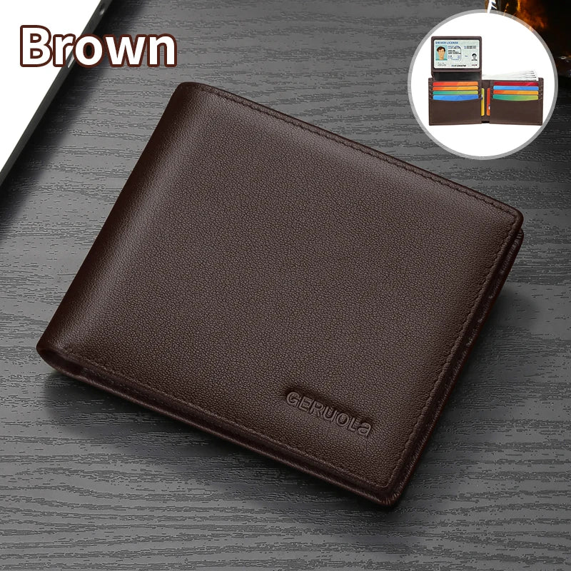 Men's Wallet 2025 New Arrival Genuine Leather Large Capacity Wallet Card Holder Integrated Ultra-Thin Wallet