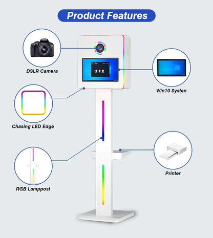 High Quality Portable Standzone 15.6 Inch Touch Screen DSLR Photo Booth Machine Selfie Photo Booth for Wedding Party...