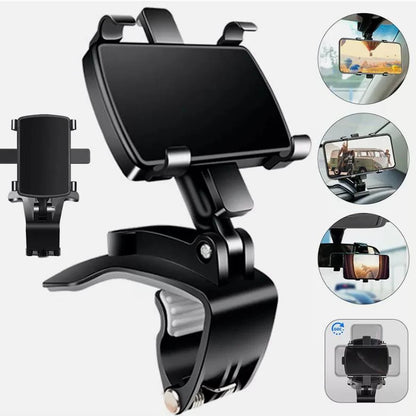 1PCS Quality Universal Car Phone Holder Portable 360° Degree Rotatable Multi-function Car Smartphone Mobile Phone Holder Clip
