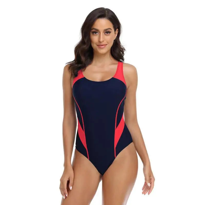 Bathing Suit Women European And American Swimsuit Women, Comfortable Swimsuit Competitive Women's Fashion Sports Color Matching - Kimlud