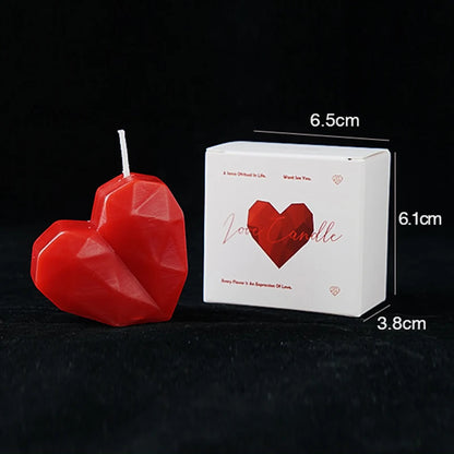 Romantic Red Love Heart Shaped Scented Candles Fragrance Aromatherapy Wax Candles  Party Valentine's Day Gifts Photo Prop