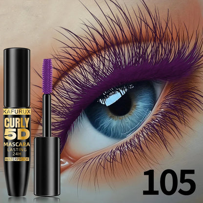9 Colors 5D Silk Mascara with Big Eye Waterproof Lengthened Sweat-proof Long Lasting Purple Green Black Mascara Korean...
