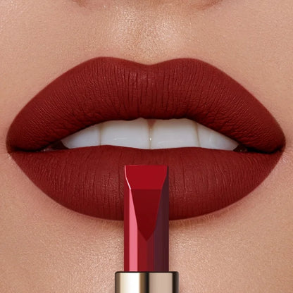 Matte silky velvet lipstick, durable, waterproof and sweat resistant, suitable for daily makeup, Valentine's Day to send female