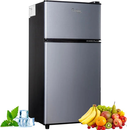 Mini Fridge with Freezer, 2.9 Cu.Ft Small Fridge, Energy Saving, Low Noise,7 Adjustable Thermostat, Double Door...