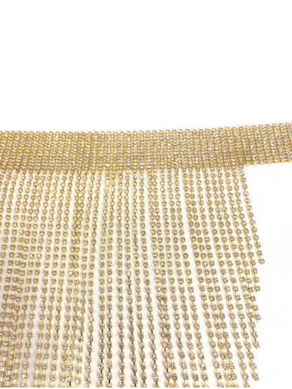 1 Piece Fashionable, Simple, Versatile Necklace, Luxurious Rhinestone Tassel Necklace, Sexy Bar And Nightclub