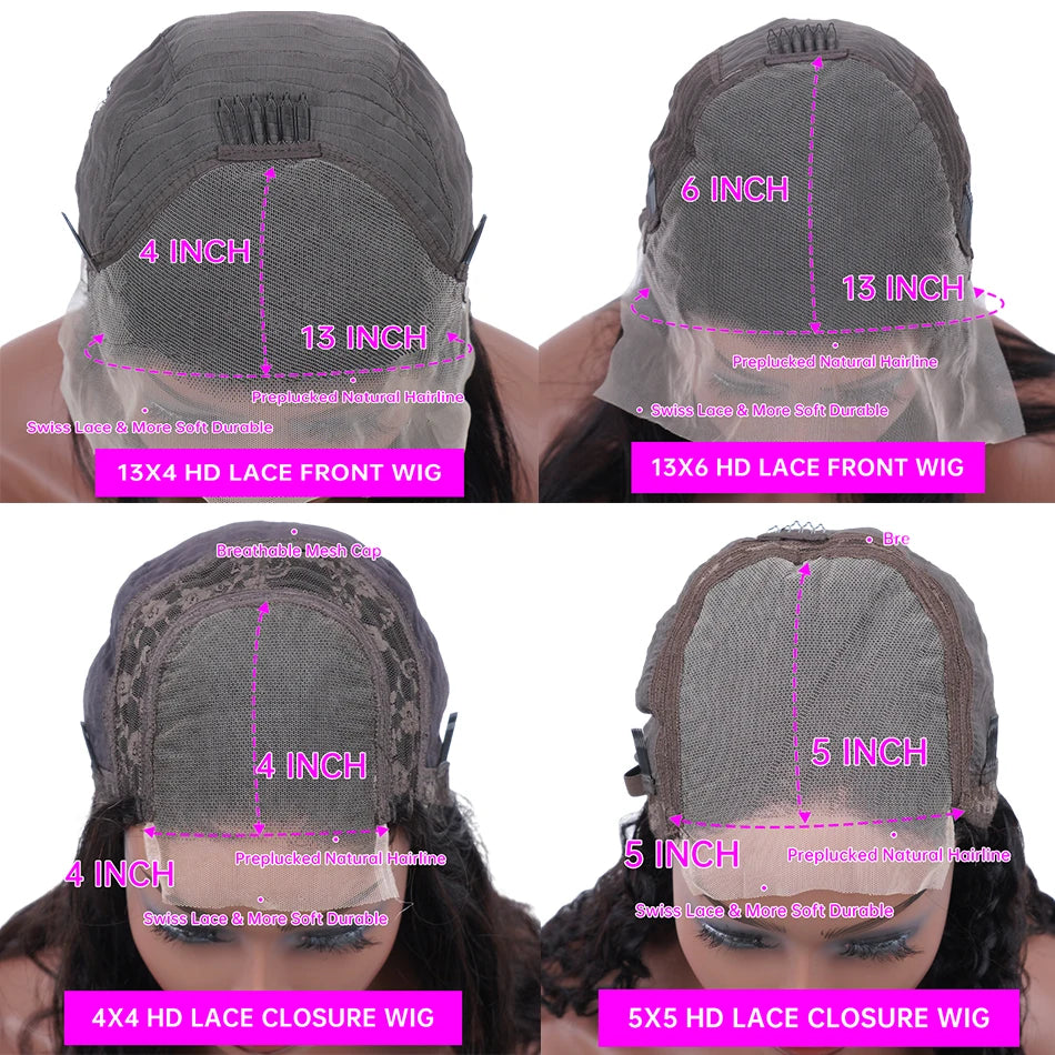 40 inch Reddish Brown HD Lace Front Human Hair Wig PrePlucked 13x4 Colored Human Hair 13x6 Lace Front Wigs Body Wave Wig 4x4 5x5 - Kimlud