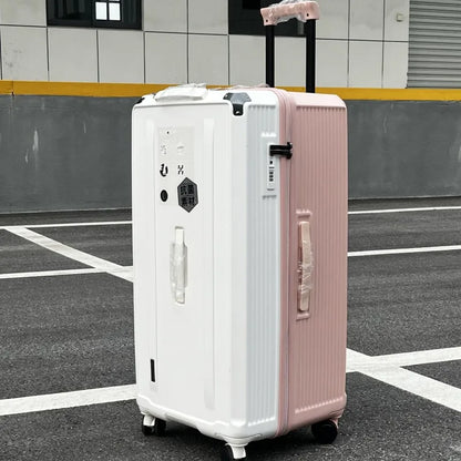 36/38/40/50 inch Large Size Luggage Explosion-proof Five Wheels Brake Travel Suitcase Thickened PC Material Zips Trolley Case