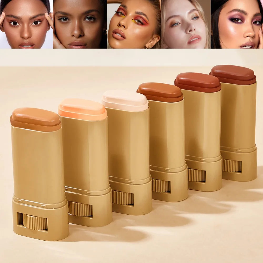 Bronze Foundation Stick Serum Boosted Skin Tint Silky Texture Moisturizing Coverage Concealer Base Even Skin Tone Makeup