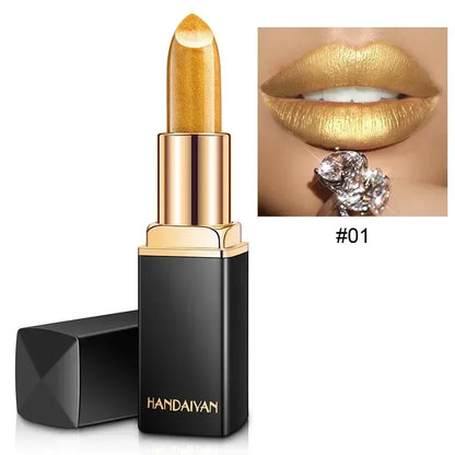 Brand Professional Lips Makeup Waterproof Shimmer Long Lasting Pigment Nude Pink Mermaid Shimmer Lipstick Luxury Makeup...