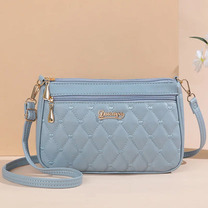 Embroidery Messenger Bags Women Leather Handbags Bags for Women Sac a Main Ladies hair ball Hand Bag - Kimlud