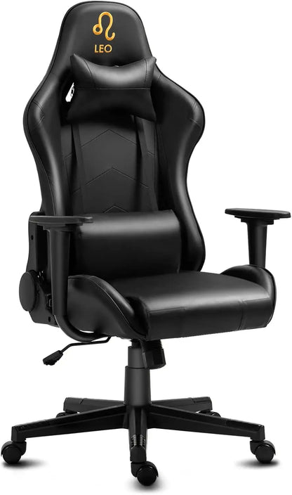 Modern-Depo Gaming Chair Recliner, Ergonomic Swivel Office Computer Desk Chair with Headrest Lumbar Support, Black Purple