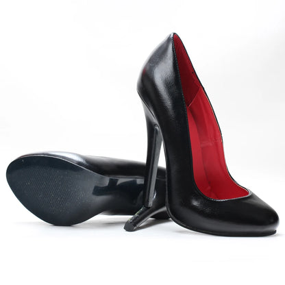 5.5Inch Stiletto Ultra High Unisex oldhollywood Vintagefashion Round Toe Pump Plus Size Shoes - Kimlud