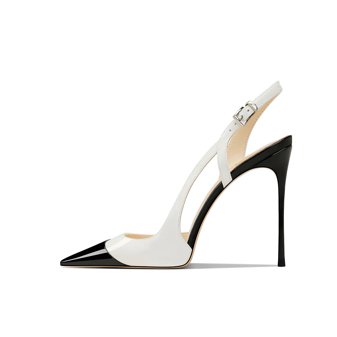 2025 Spring New Naked Lacquer Leather Design with a Small, Non tiring, High end, Pointed, Fine Heel, Professional High Heels - Kimlud