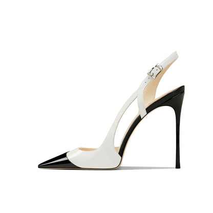 2025 Spring New Naked Lacquer Leather Design with a Small, Non tiring, High end, Pointed, Fine Heel, Professional High Heels - Kimlud