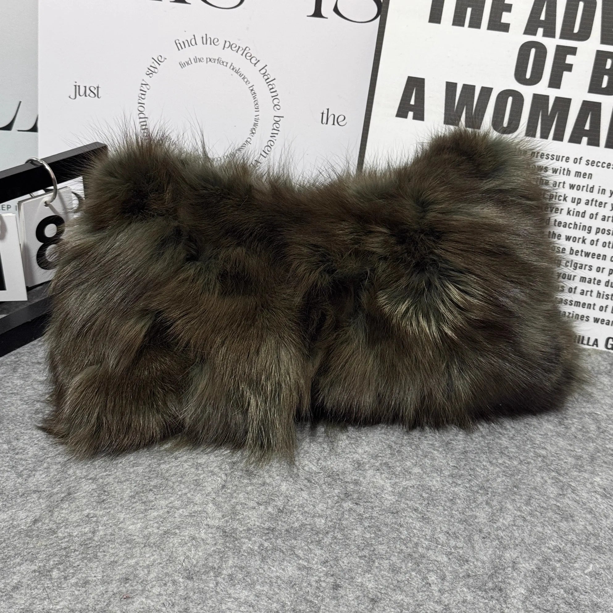 Winter Fox Fur Bag Women's  Bag Fashion  Handbag Ladies Bags Purses Women Shoulder Bag Real Silver Fox Fur Messenger Bags