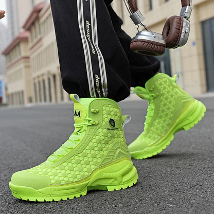 Men's Winter Boots Warm Waterproof Non-Slip Plush Sneakers Shoes - Winter Slippers Male Tenis Boots