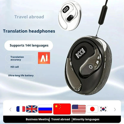 Origin Bluetooth Wireless Earphones AI Real Time Translation Earbuds for Xiaomi OWS Ear Hook Headset HD Call Music Headphone - Kimlud