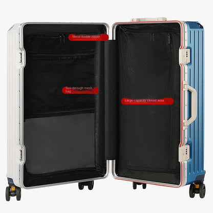 30/32-inch Large Size Luggage Multifunctional Cup Holder and Mobile Phone Holder Aluminium Framed Travel Suitcases Trip Cabin - Kimlud