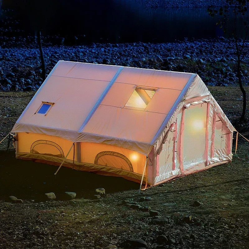 Outdoor Camping Complete Set Large Inflatable Tents for New Material of Equipment for Sun Protection Outdoor Overnight...