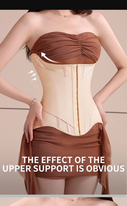 MiiOW U-shaped Waist Trainer Corset Women Buttoned Shapers Breast Lifted Waist Trainer Steel Bone Slimming Women's Shapewear - Kimlud