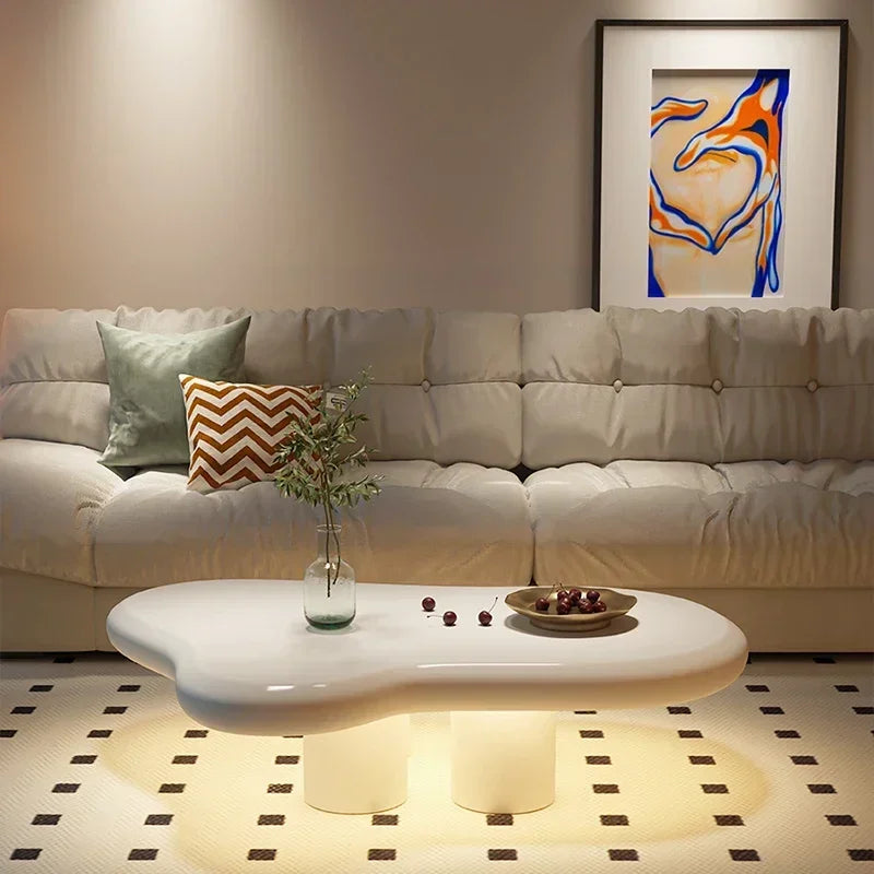 Modern Nordic Coffee Tables Luxury Sofa White Design Coffee Table Minimalist Room Table Basse De Salon Home Furniture Decor - Kimlud