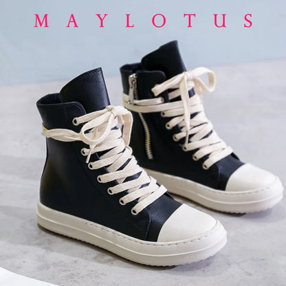 Size 35-46 High Quality Sneakers Platform Corss Tied Men's Casual Boot Shoes Women Sneakers Designed Causal Flats Ankle Botas
