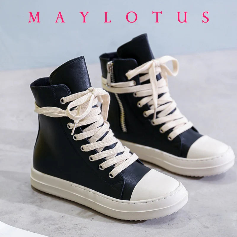 Size 35-46 High Quality Sneakers Platform Corss Tied Men's Casual Boot Shoes Women Sneakers Designed Causal Flats Ankle Botas