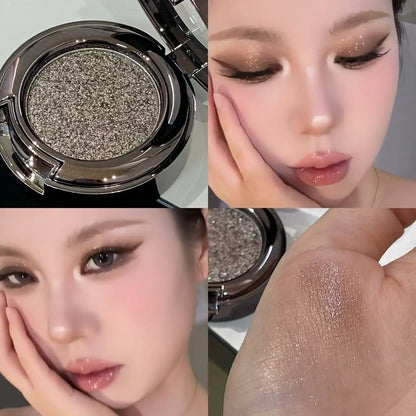 Metallic Glitter Smoked Green Eyeshadow Cream Chameleon Blue Sparkling Shimmer Highlighter Eyeshadow Palette Eye Shadow...