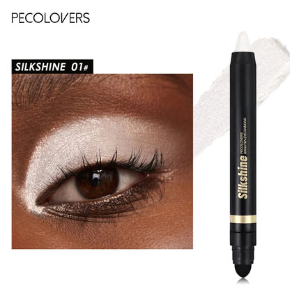 Metallic Glitter Eyeshadow Stick Matte Waterproof Shimmer Lying Silkworm Long Lasting High Gloss Pearlescent Eyeshadow Pen